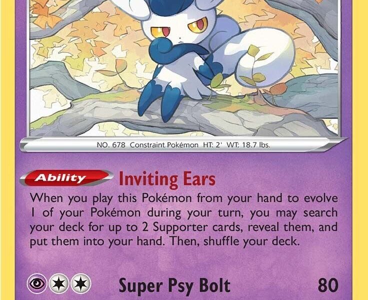 Meowstic Pokemon Kaart