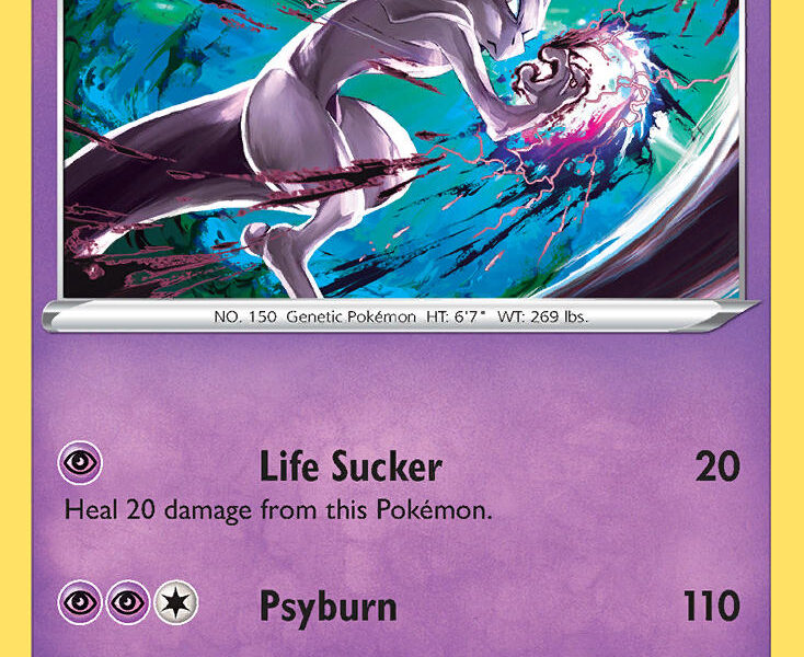 Mewtwo Pokemon Kaart