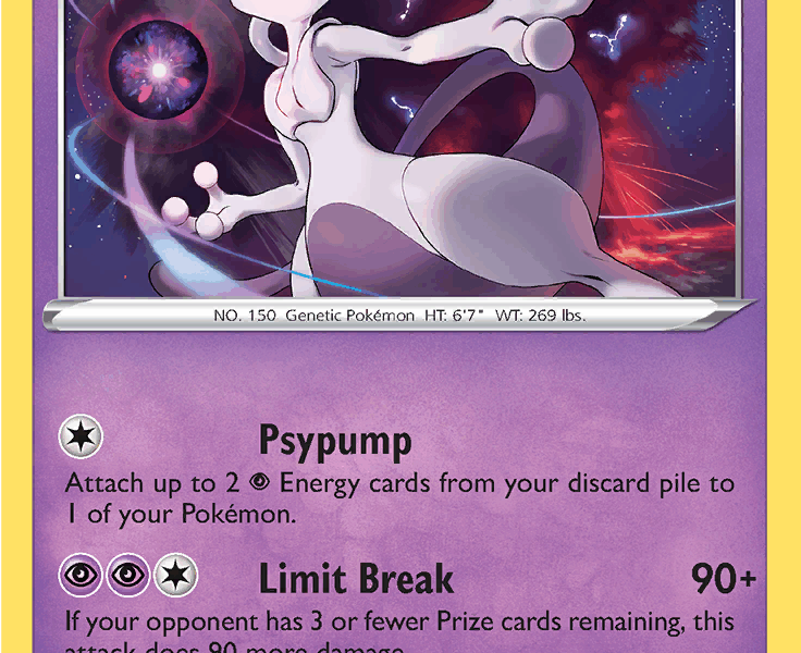 Mewtwo Pokemon Kaart