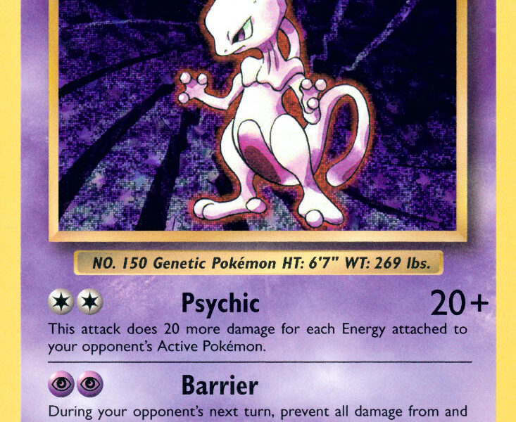 Mewtwo Pokemon Kaart