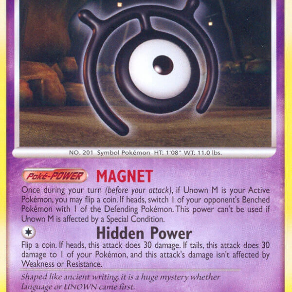 Unown M Pokemon Kaart