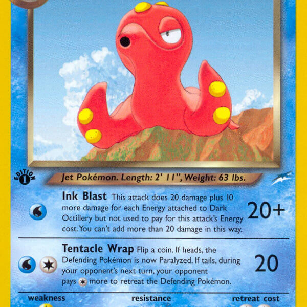 Dark Octillery Pokemon Kaart