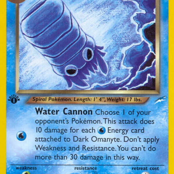Dark Omanyte Pokemon Kaart