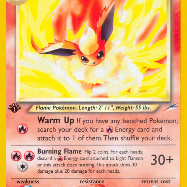 Light Flareon Pokemon Kaart