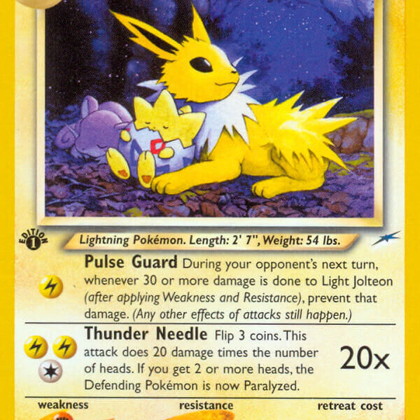 Light Jolteon Pokemon Kaart