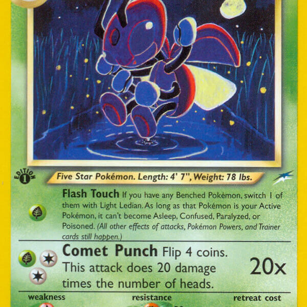 Light Ledian Pokemon Kaart