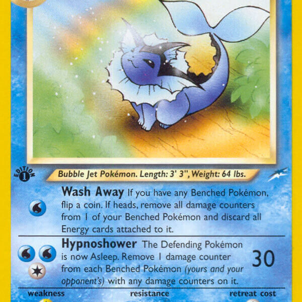Light Vaporeon Pokemon Kaart