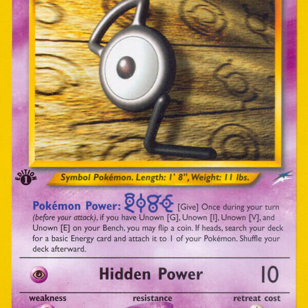 Unown [G] Pokemon Kaart
