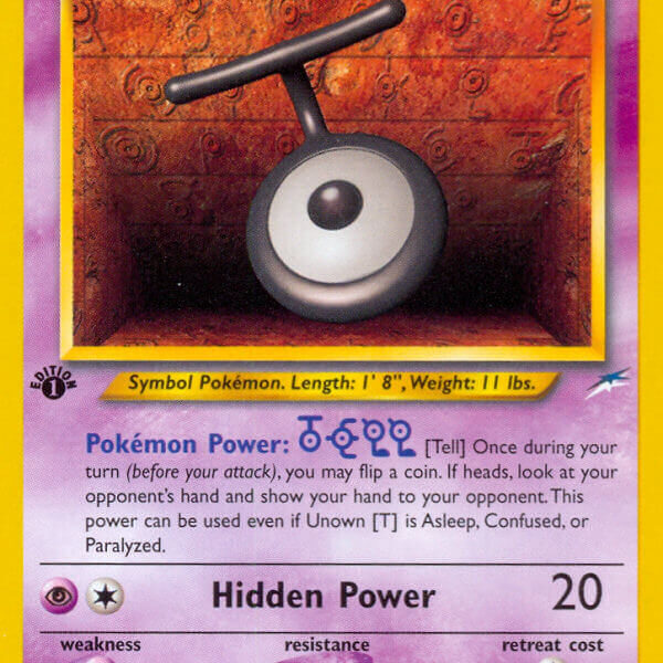 Unown [T] Pokemon Kaart
