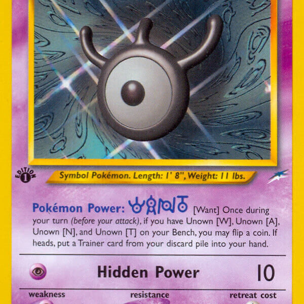 Unown [W] Pokemon Kaart