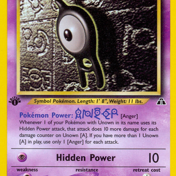 Unown [A] Pokemon Kaart