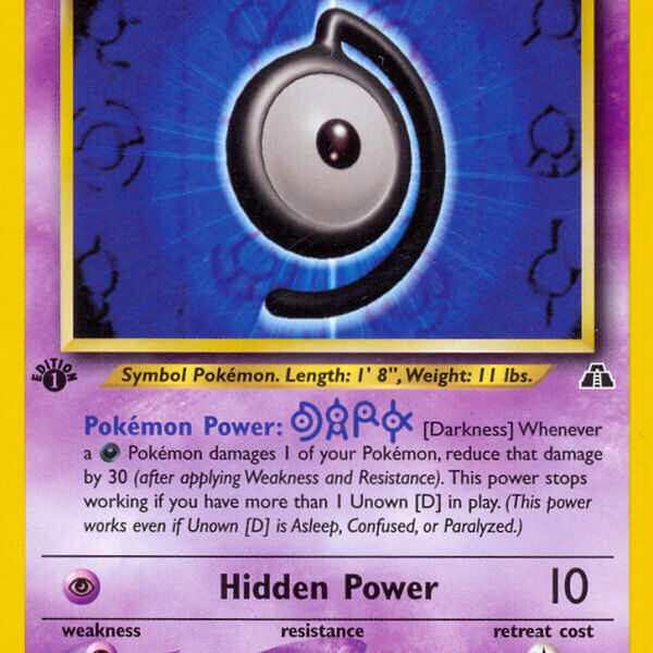 Unown [D] Pokemon Kaart