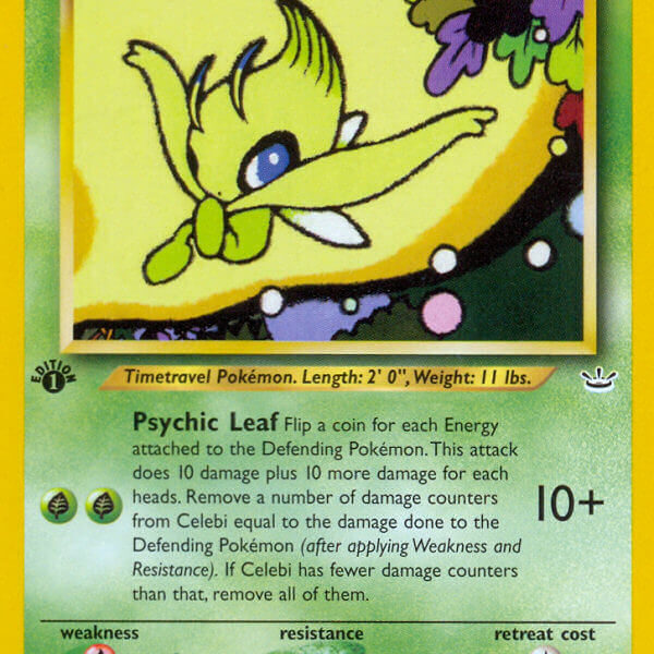 Celebi Pokemon Kaart