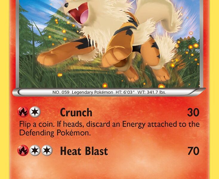 Arcanine Pokemon Kaart