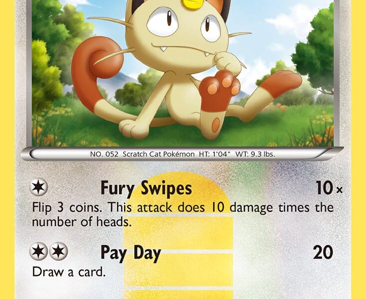 Meowth Pokemon Kaart