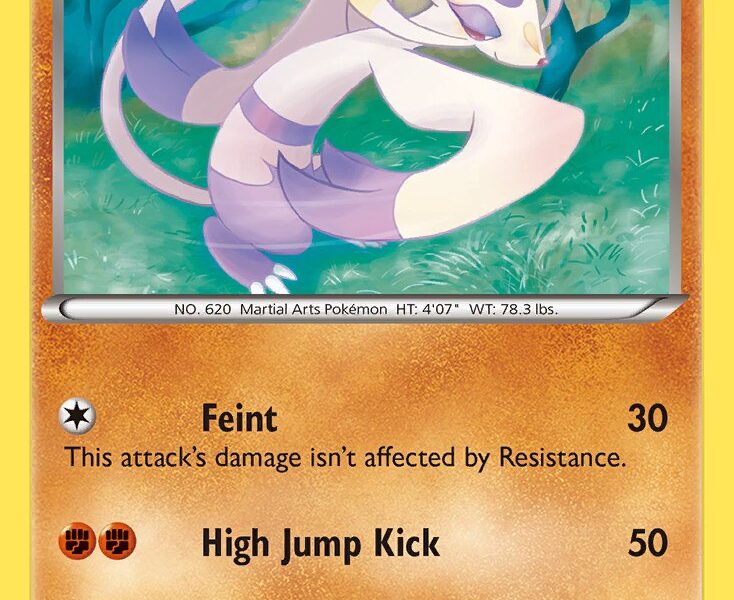 Mienshao Pokemon Kaart