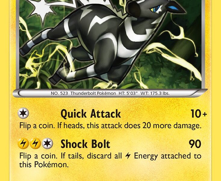 Zebstrika Pokemon Kaart