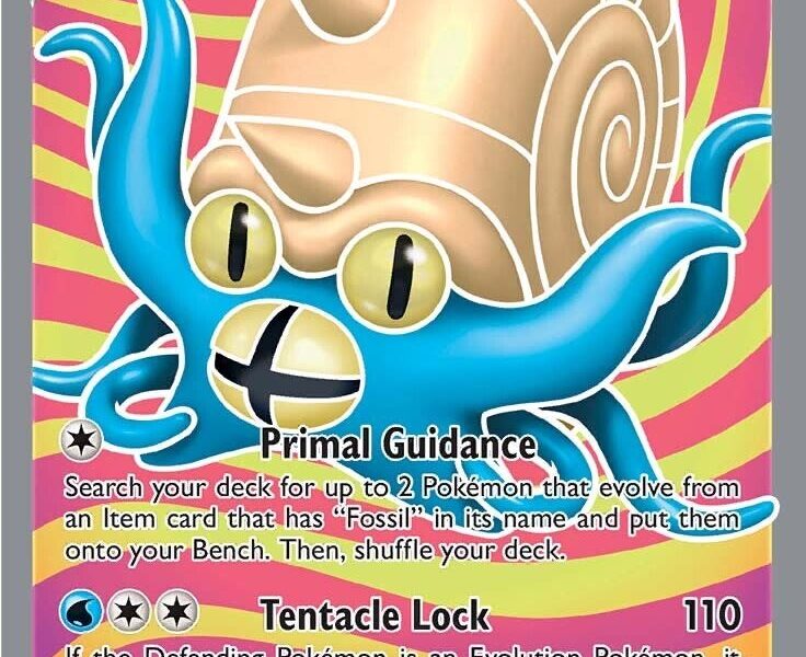 Omastar V (Full Art) Pokemon Kaart