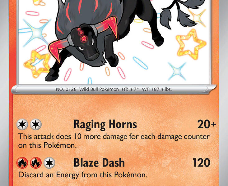 Paldean Tauros Pokemon Kaart