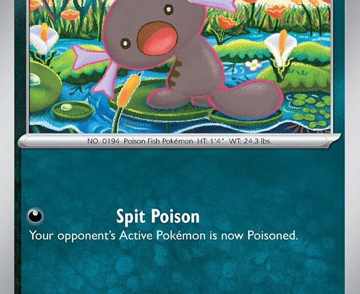 Paldean Wooper Pokemon Kaart