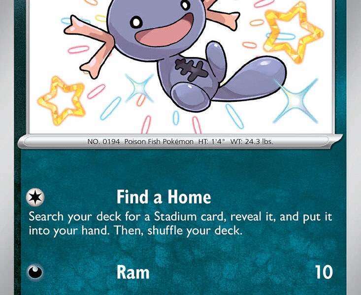 Paldean Wooper Pokemon Kaart