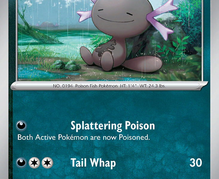 Paldean Wooper Pokemon Kaart