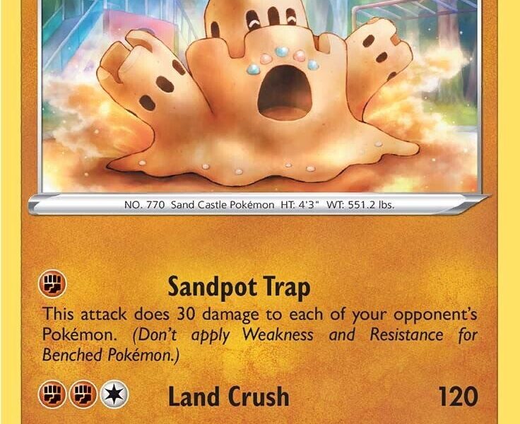 Palossand Pokemon Kaart