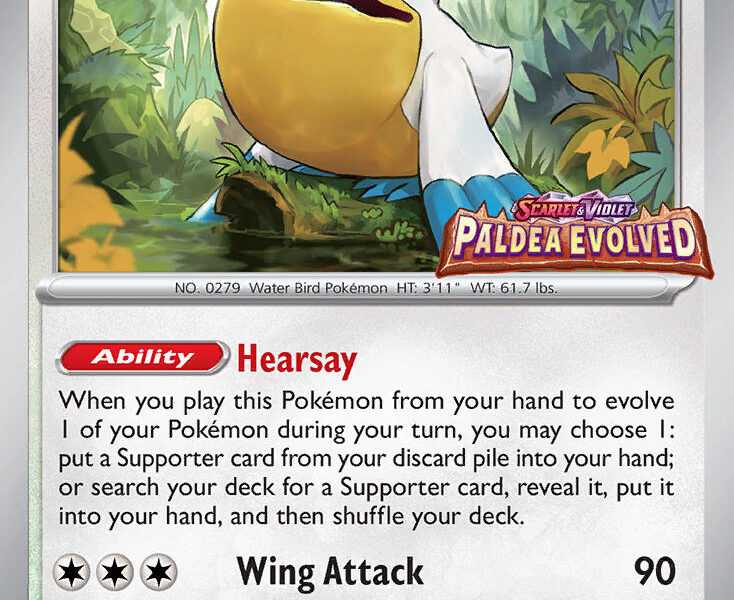 Pelipper Pokemon Kaart