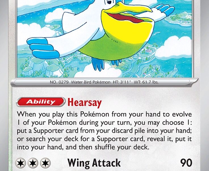 Pelipper Pokemon Kaart