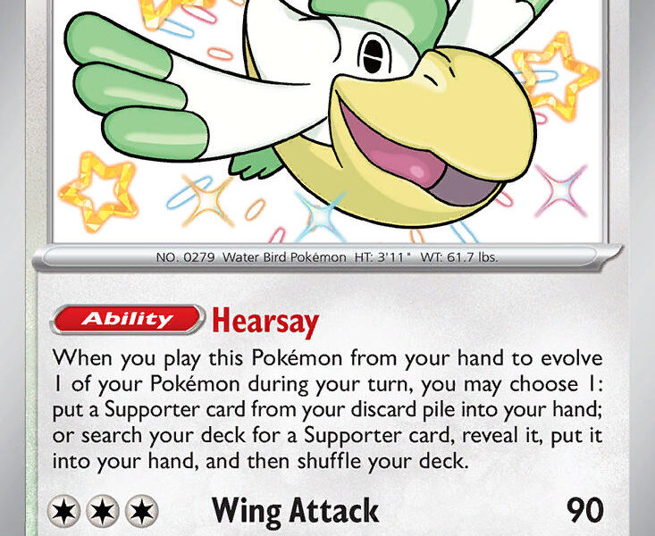 Pelipper Pokemon Kaart