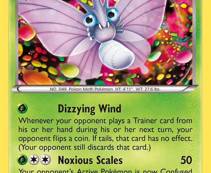 Venomoth Pokemon Kaart