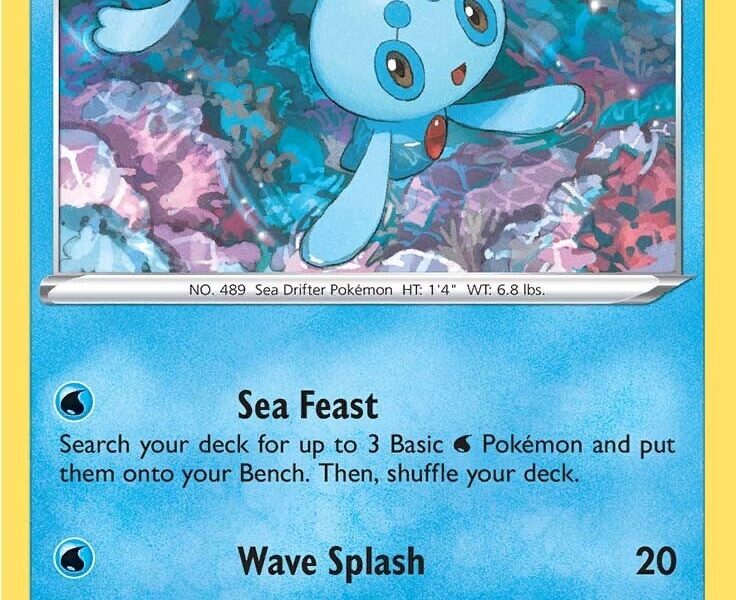 Phione Pokemon Kaart