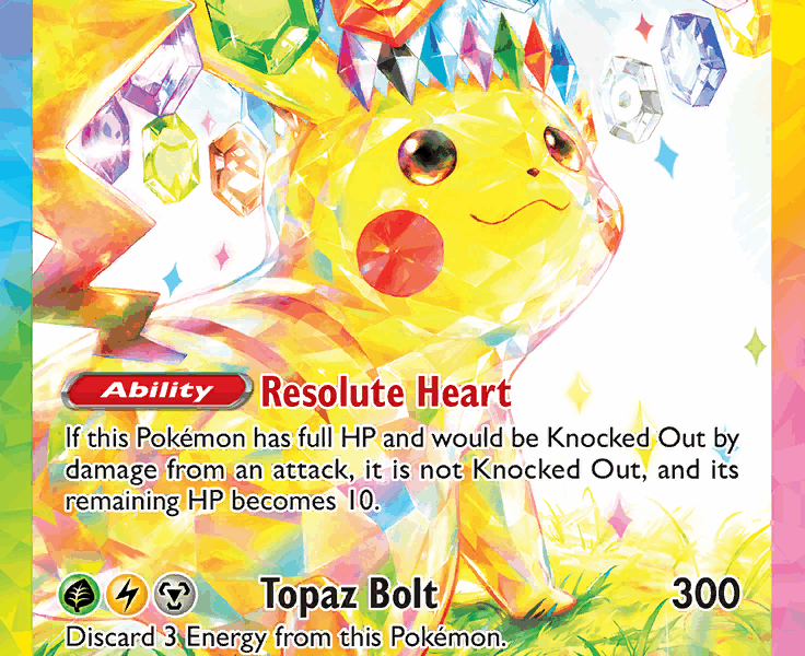 Pikachu ex Pokemon Kaart
