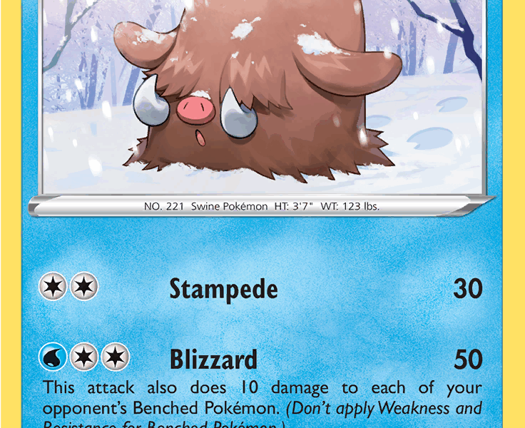 Piloswine Pokemon Kaart