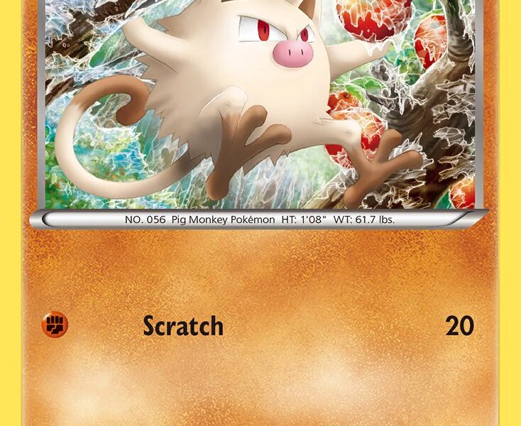 Mankey Pokemon Kaart