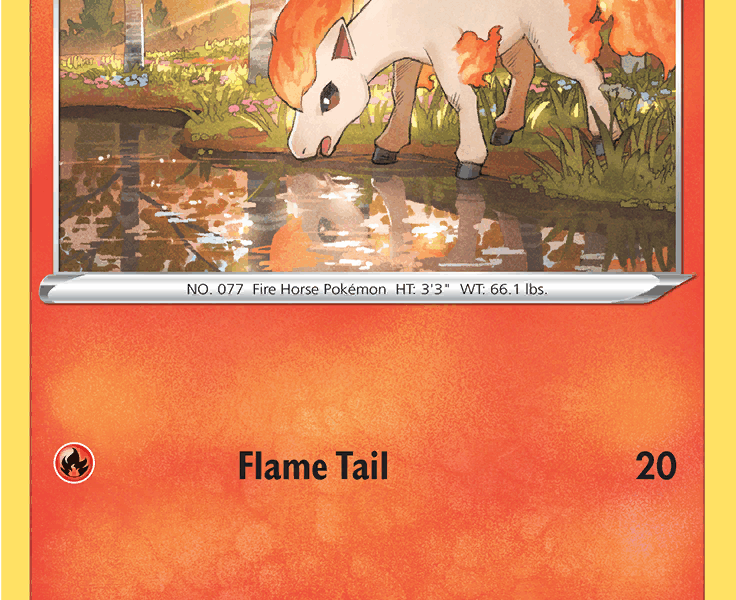 Ponyta Pokemon Kaart