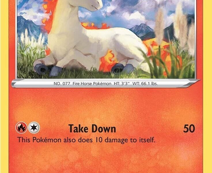 Ponyta Pokemon Kaart