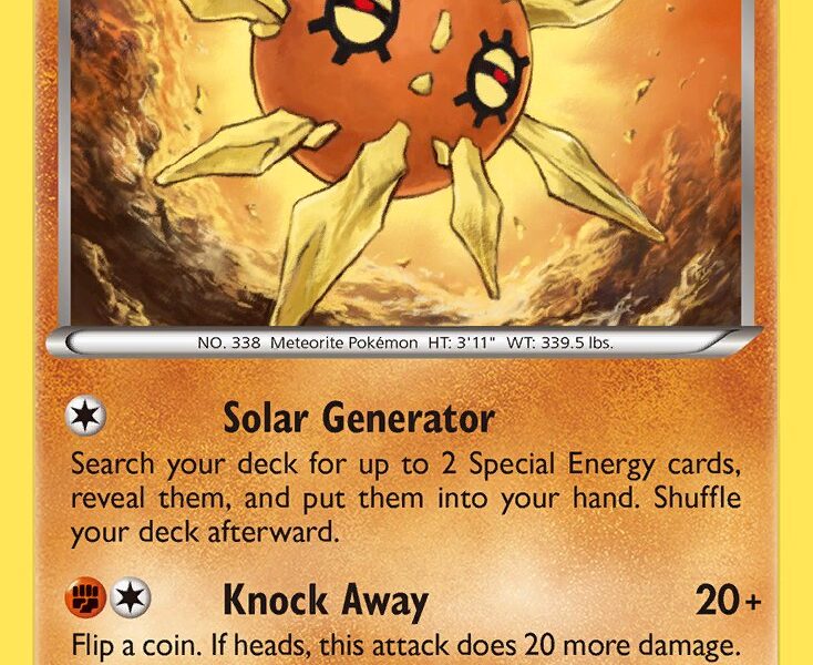 Solrock Pokemon Kaart