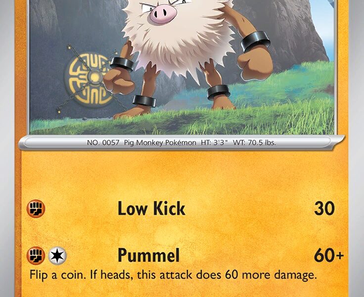 Primeape Pokemon Kaart