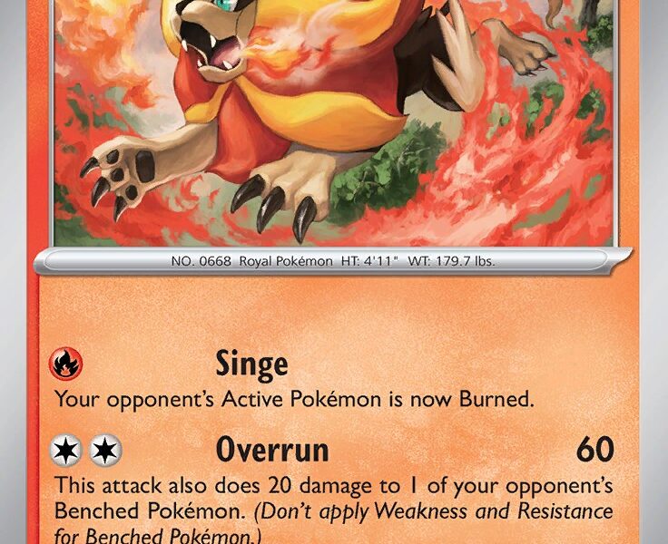Pyroar Pokemon Kaart