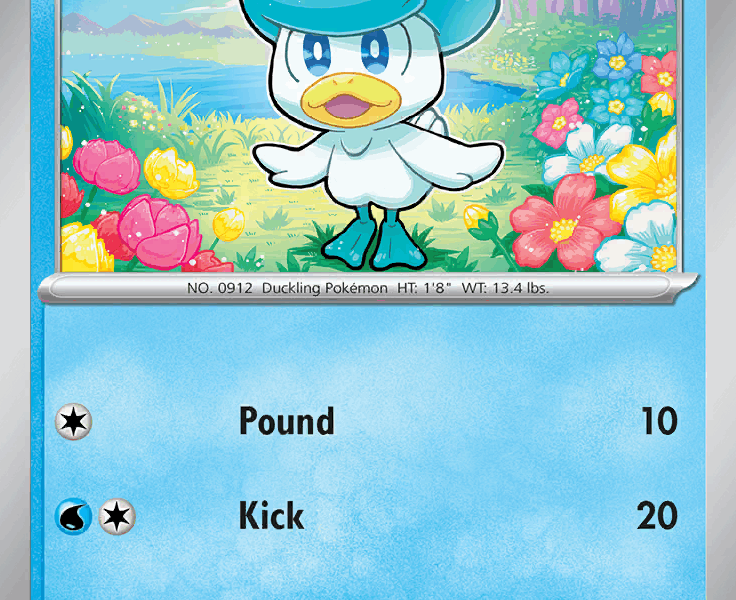 Quaxly Pokemon Kaart