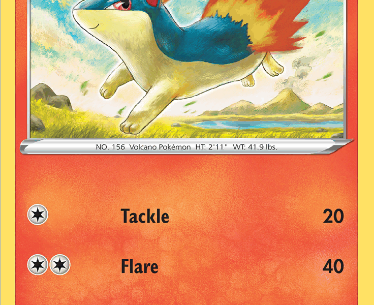 Quilava Pokemon Kaart