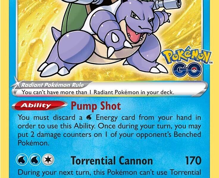 Radiant Blastoise Pokemon Kaart