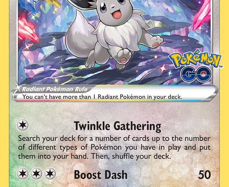 Radiant Eevee Pokemon Kaart