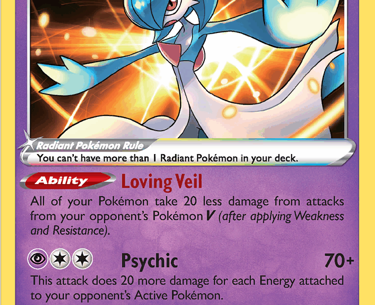 Radiant Gardevoir Pokemon Kaart