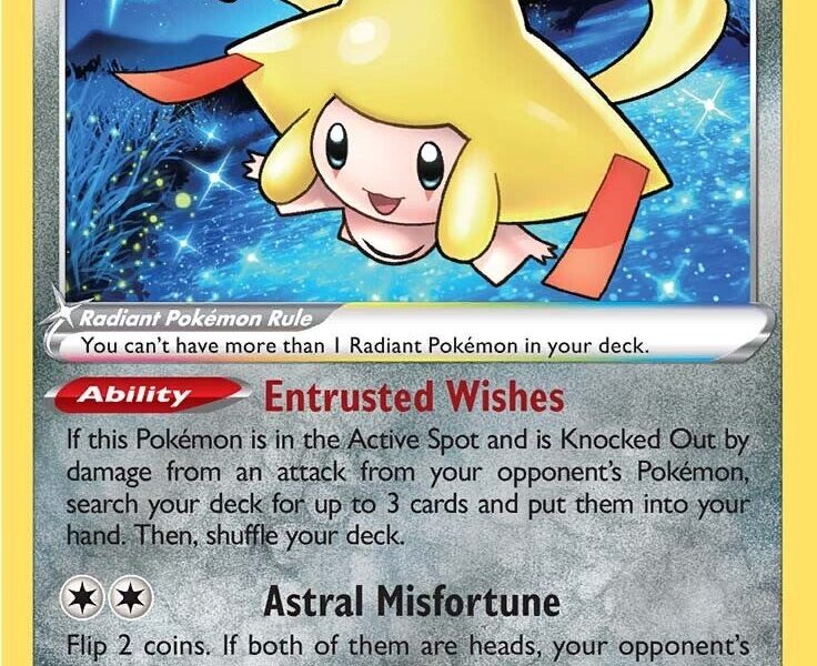 Radiant Jirachi Pokemon Kaart