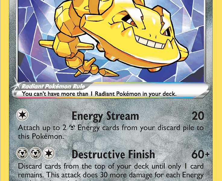 Radiant Steelix Pokemon Kaart