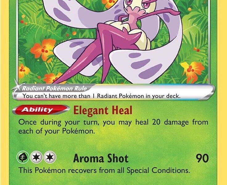 Radiant Tsareena Pokemon Kaart