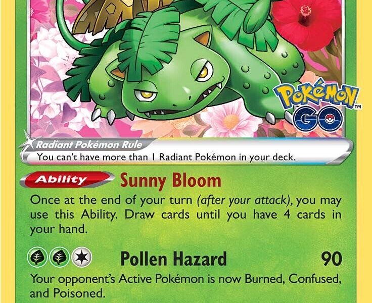 Radiant Venusaur Pokemon Kaart