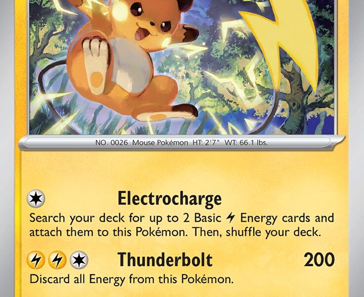 Raichu Pokemon Kaart